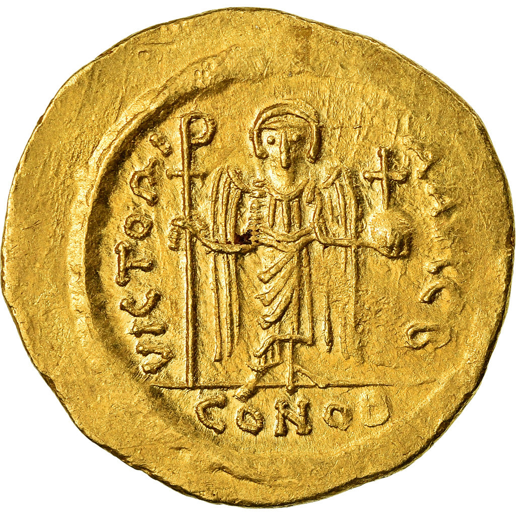 Coin, Maurice Tiberius, Solidus, Constantinople, AU(55-58), Gold, Sear:478