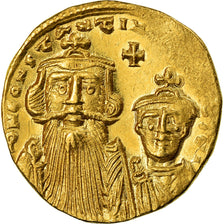 Coin, Constans II, Solidus, 641-668 AD, Constantinople, AU(55-58), Gold