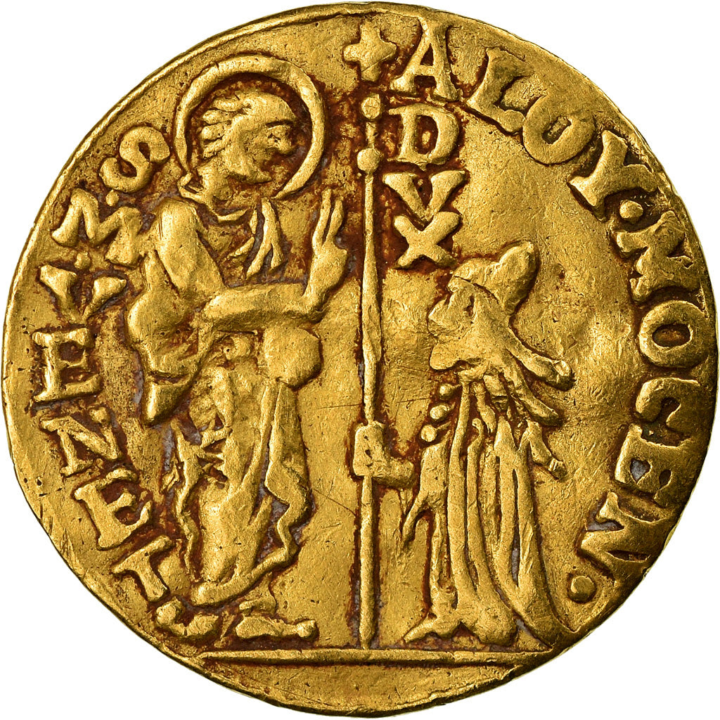 Coin, Italy, VENICE, Alvise Mocenigo IV, Zecchino, EF(40-45), Gold