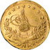 Coin, Turkey, Muhammad VI, 25 Kurush, 1917, Qustantiniyah, EF(40-45), Gold