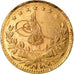 Coin, Turkey, Muhammad VI, 25 Kurush, 1917, Qustantiniyah, EF(40-45), Gold