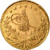 Coin, Turkey, Muhammad VI, 25 Kurush, 1917, Qustantiniyah, EF(40-45), Gold