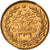 Moeda, Turquia, Muhammad VI, 25 Kurush, 1917, Qustantiniyah, EF(40-45), Dourado