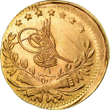 Coin, Turkey, Muhammad VI, 25 Kurush, 1917, Qustantiniyah, Fautée, EF(40-45)