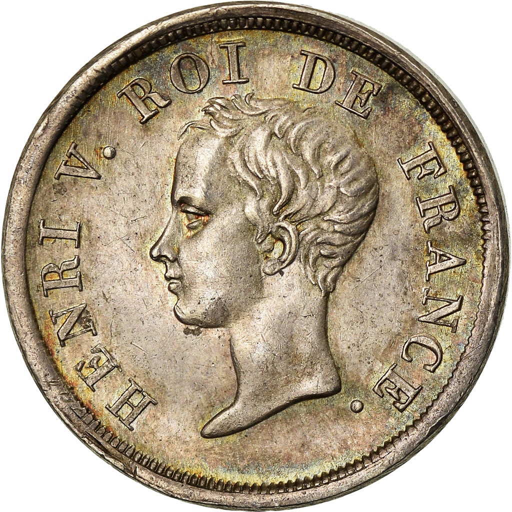 Coin, France, Henri V, 1/2 Franc, 1833, ESSAI, MS(63), Silver, KM:23