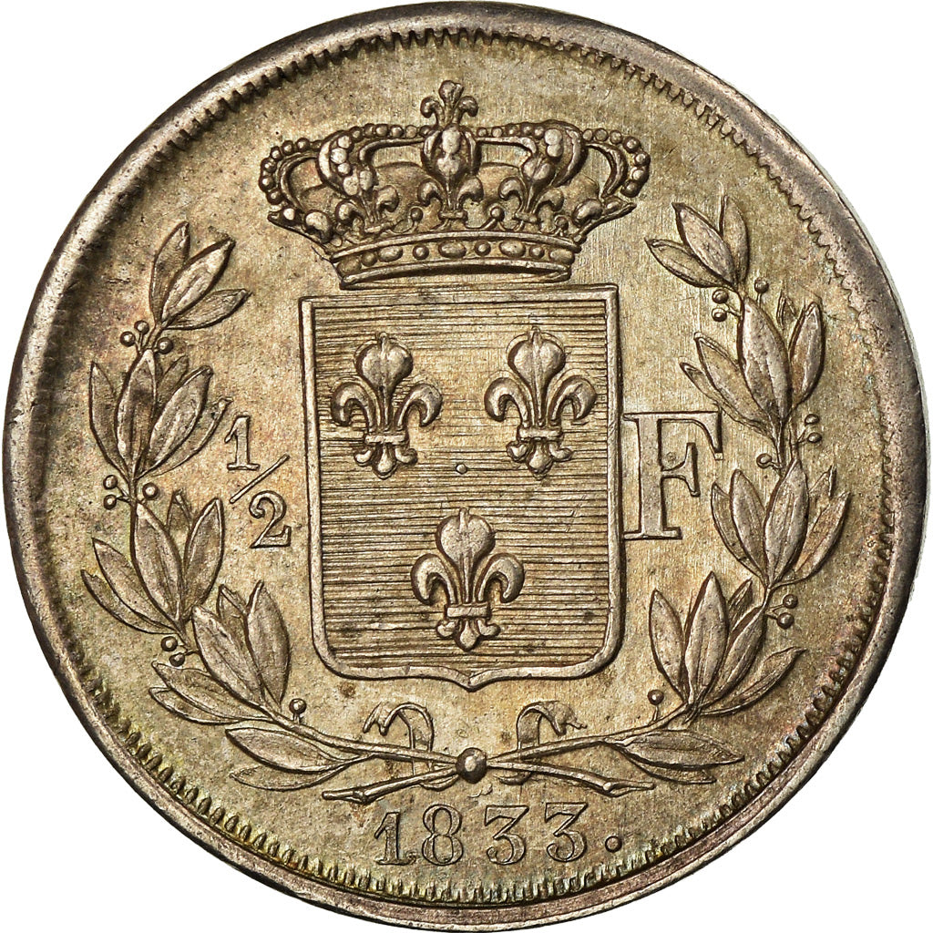 Coin, France, Henri V, 1/2 Franc, 1833, ESSAI, MS(63), Silver, KM:23