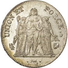 Coin, France, Union et Force, 5 Francs, AN 11, Bayonne, AU(55-58), Silver