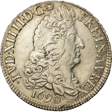Moneta, Francja, Louis XIV, 1/2 Écu aux 8 L, 1/2 Ecu, 1690, Rennes, EF(40-45)