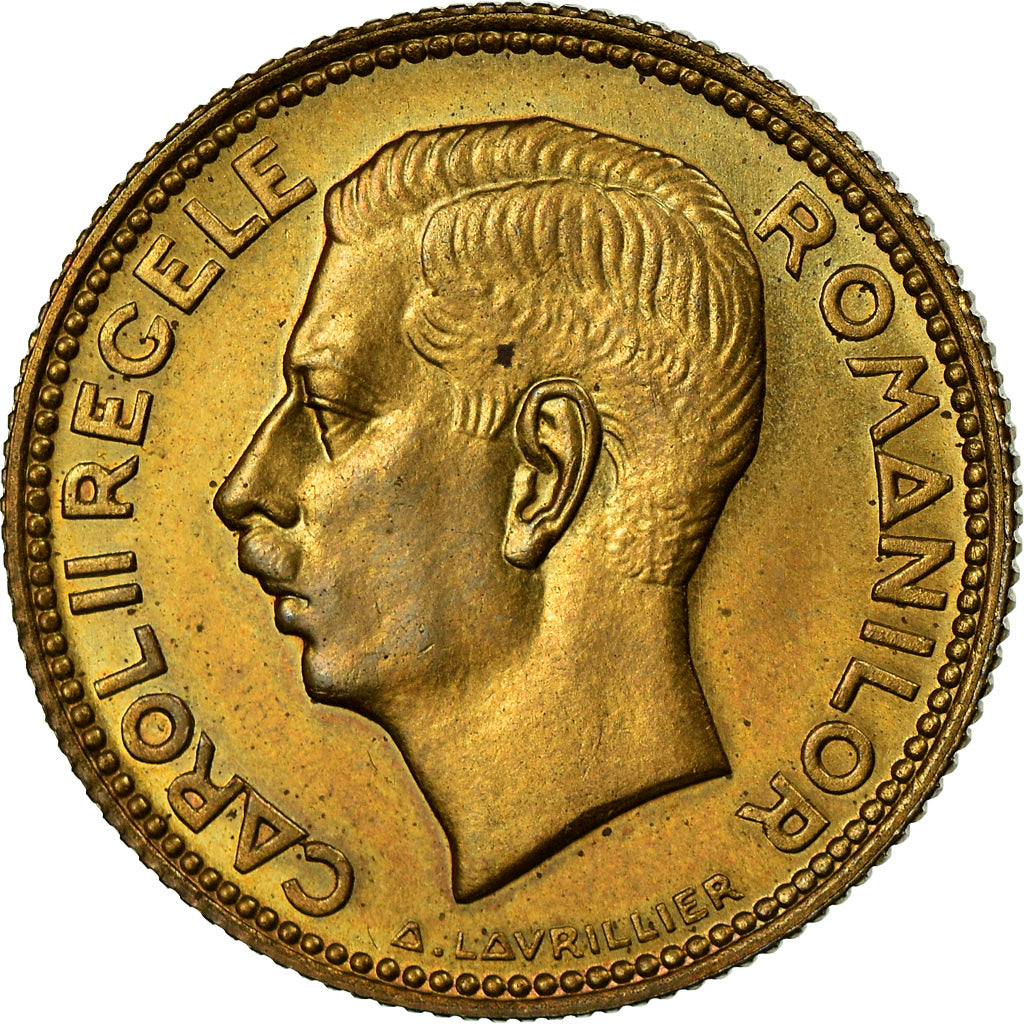 Monnaie, Roumanie, Carol II, 10 Lei, 1930, SPL, Nickel-brass, KM:49