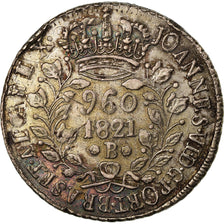Coin, Brazil, 960 Reis, 1821, Bahia, EF(40-45), Silver, KM:326.2