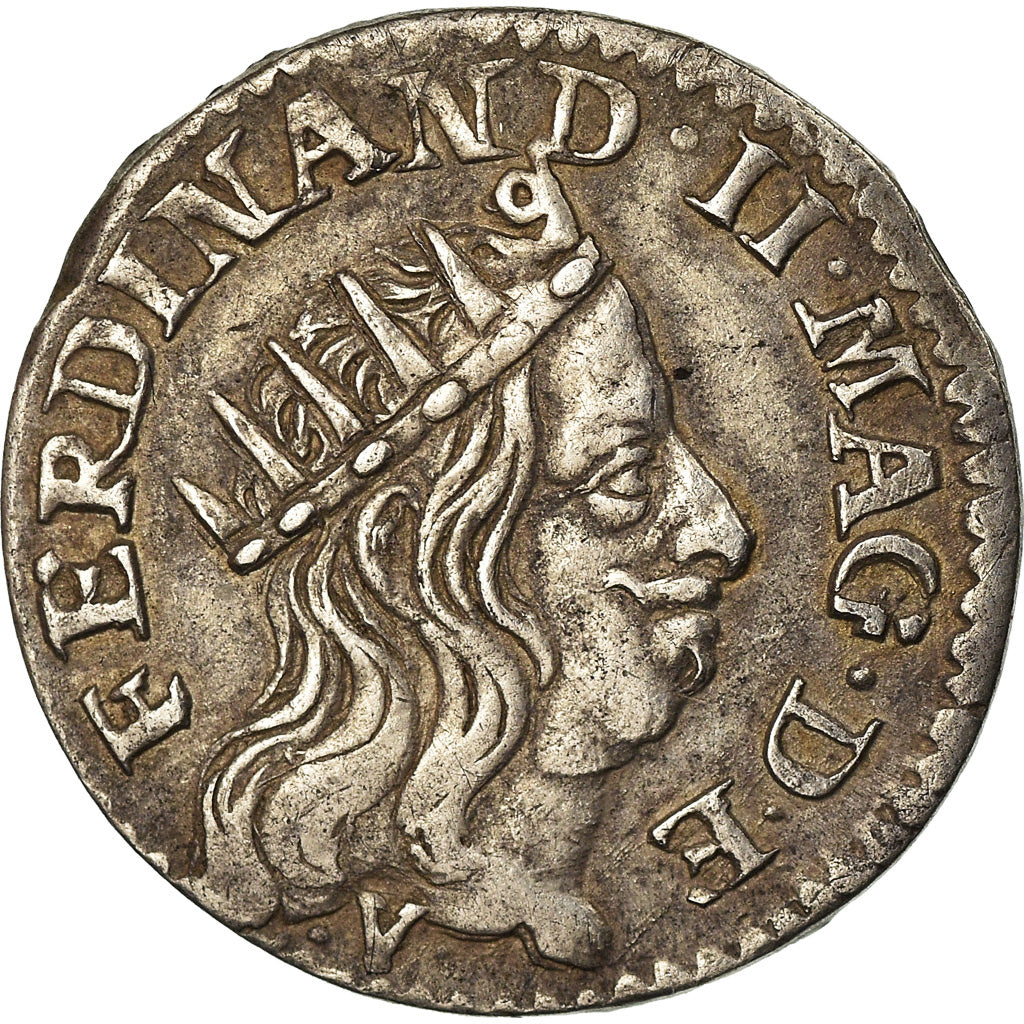 Moneta, DEPARTAMENTY WŁOSKIE, LIVORNO, Luigino, 1660, Livorno, EF(40-45)
