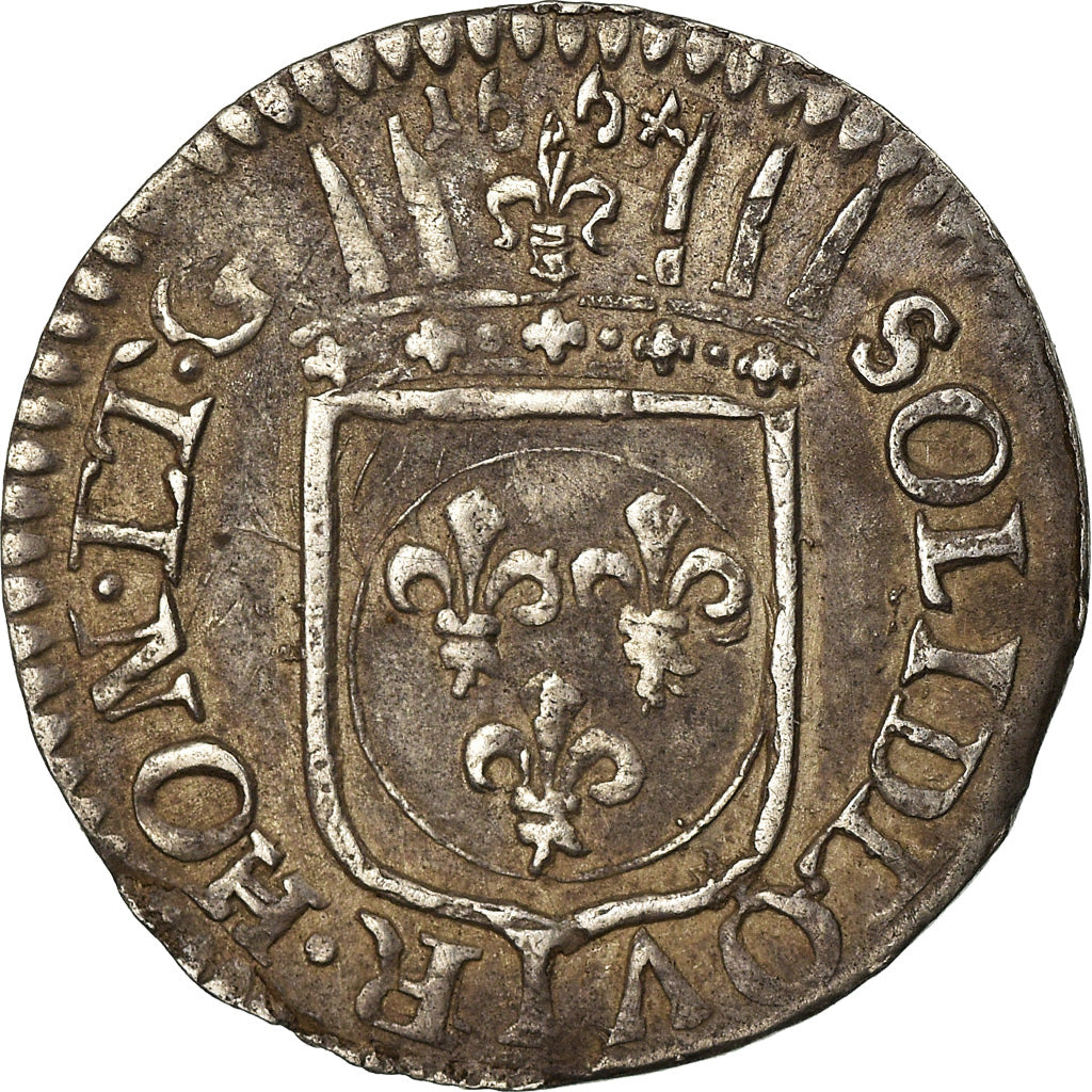 Moneta, DEPARTAMENTY WŁOSKIE, LIVORNO, Luigino, 1660, Livorno, EF(40-45)