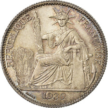 Coin, FRENCH INDO-CHINA, 50 Cents, 1936, Paris, MS(64), Silver, KM:4a.2