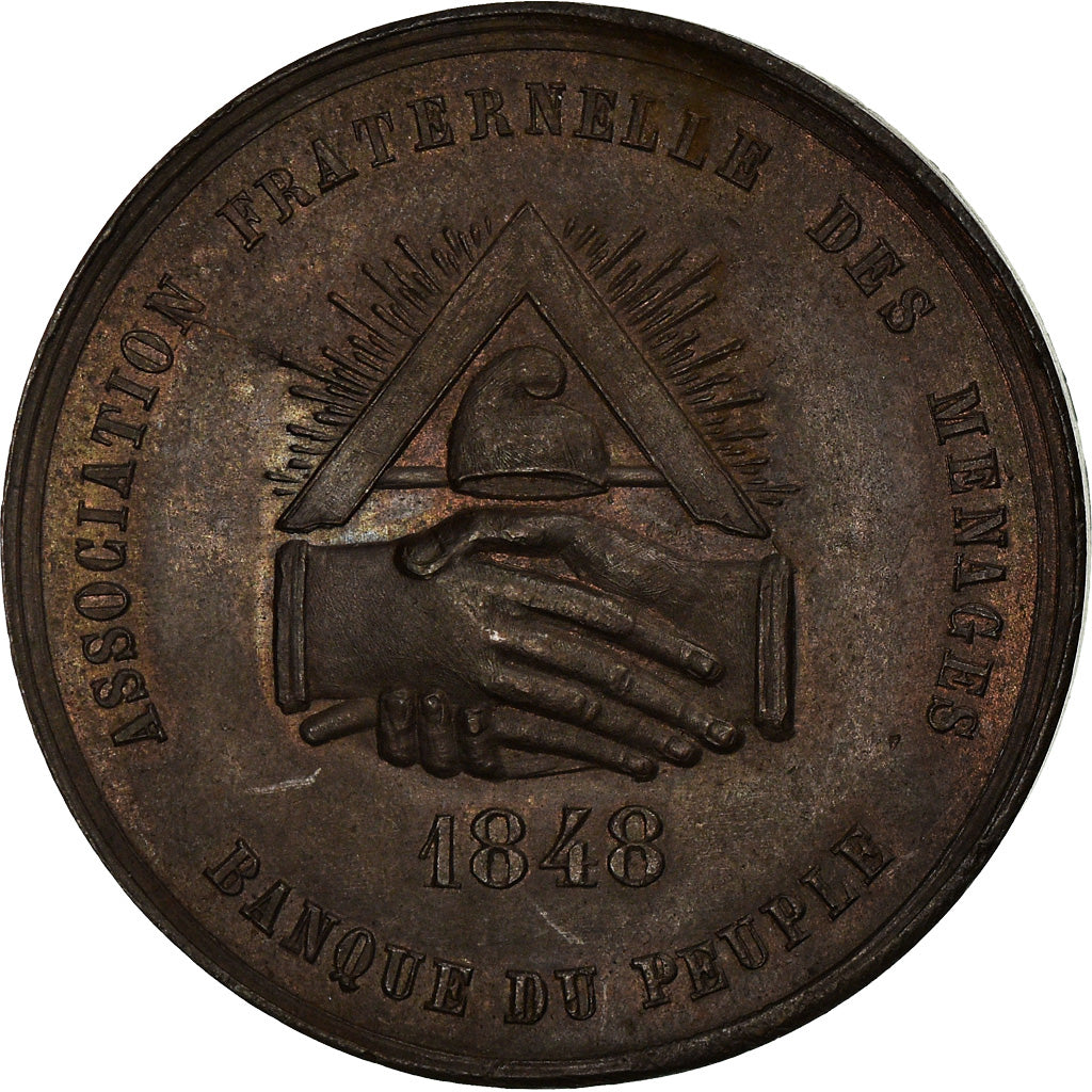 Monnaie, France, Banque du Peuple, 5 Francs, 1848, ESSAI, SUP, Cuivre
