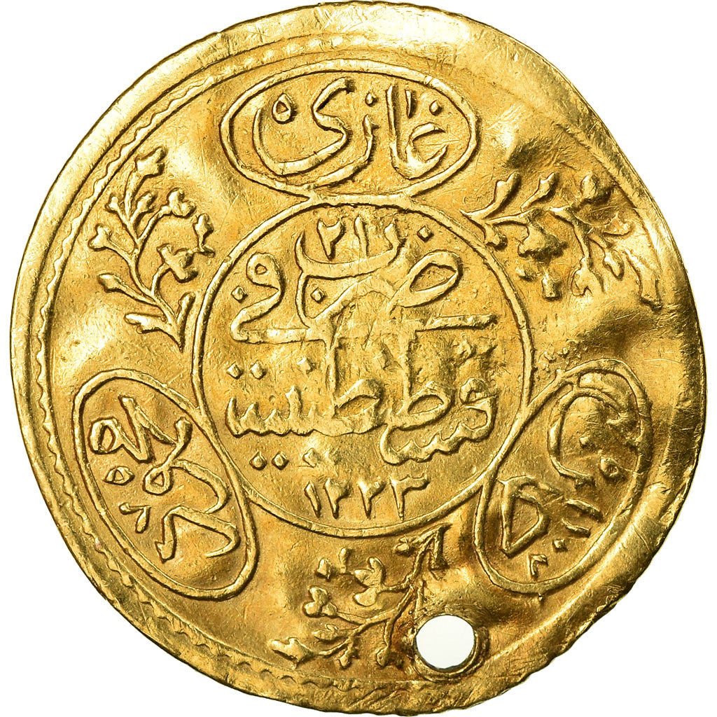 Monnaie, Turquie, Mahmud II, Hayriye Altin, 1828, Qustantiniyah, TTB, Or, KM:638