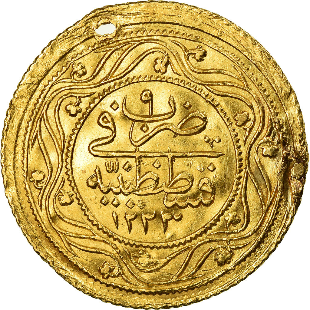 Mahmud Rumi Coin Turkey Mahmud II 2 Rumi Altin 1816 Qustantiniyah EF(40-45) Gold ...