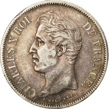 Coin, France, Charles X, 5 Francs, 1829, Rouen, EF(40-45), Silver, KM:728.2