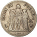 Coin, France, Union et Force, 5 Francs, AN 7, Paris, VF(20-25), Silver