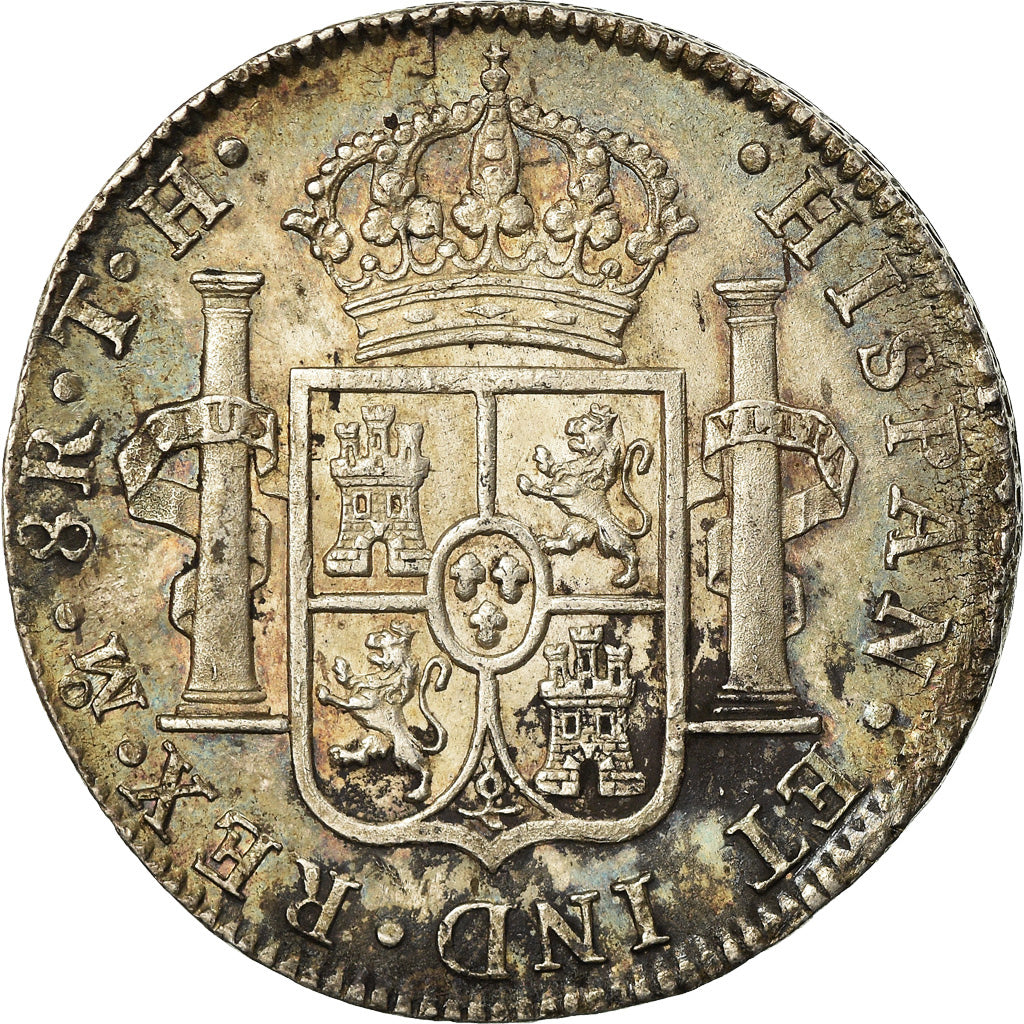 Moneda, México, Ferdinand VII, 8 Reales, 1809, Mexico City, MBC, Plata, KM:110