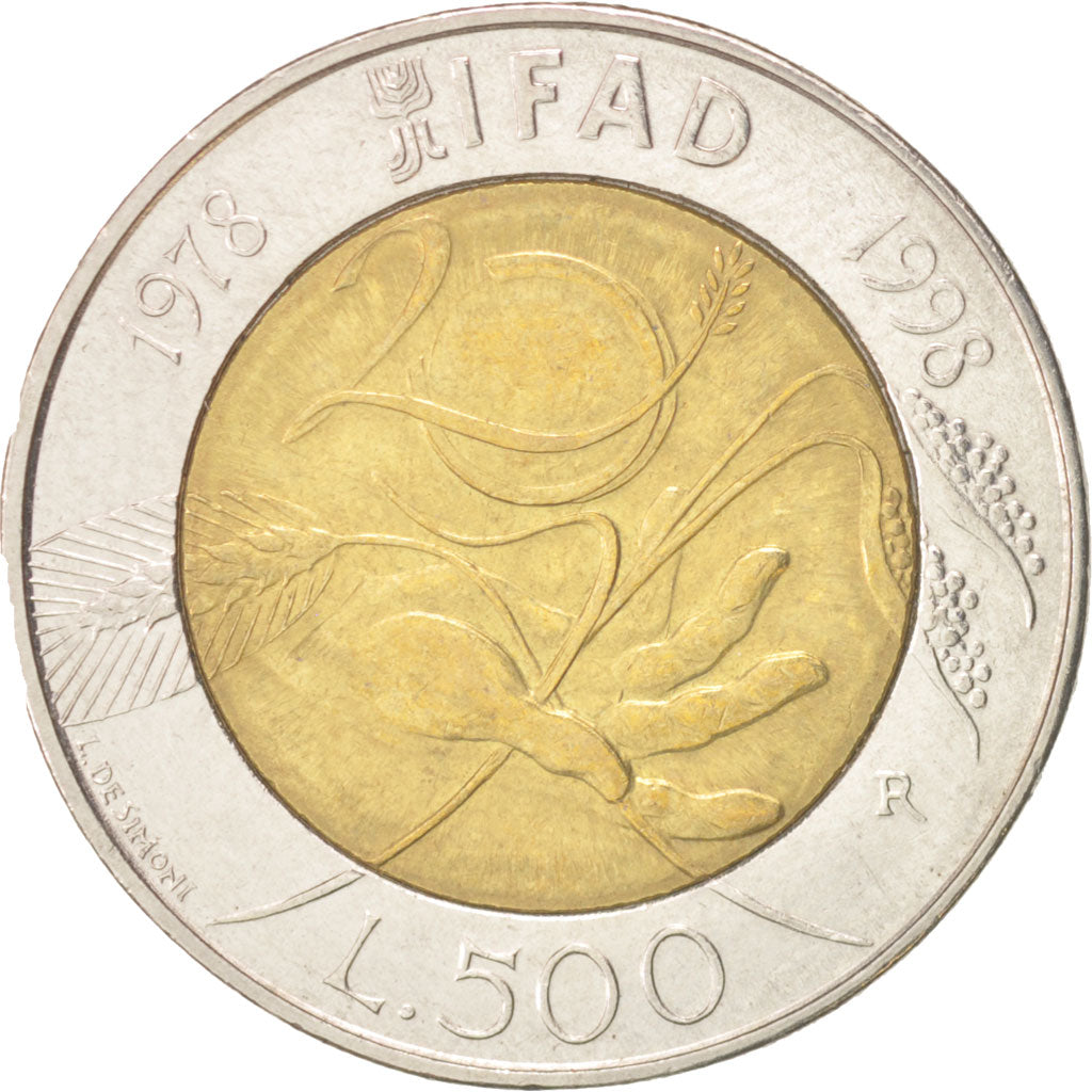 Monnaie, Italie, 500 Lire, 1998, Rome, SUP, Bi-Metallic, KM:193