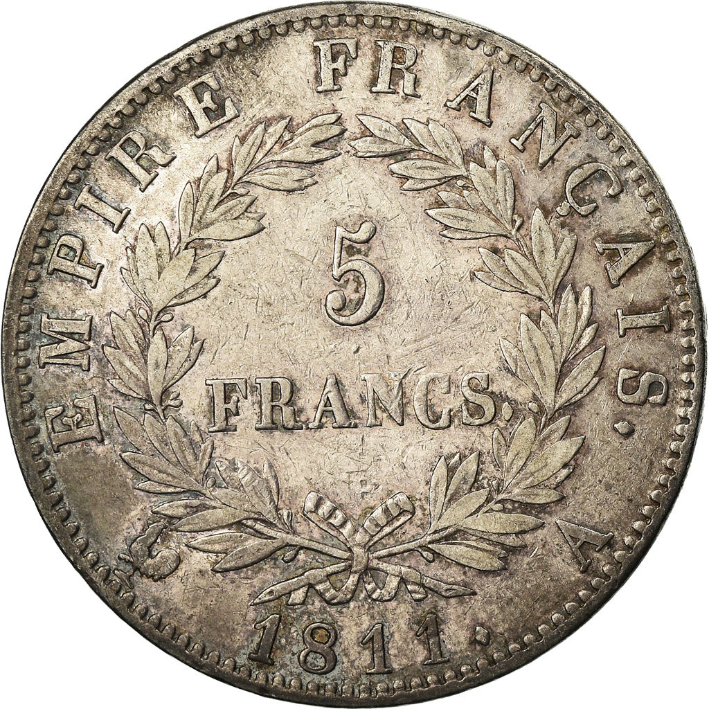 Monnaie, France, Napoléon I, 5 Francs, 1811, Paris, TTB, Argent, Gadoury:584