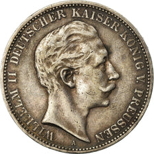 Coin, German States, PRUSSIA, Wilhelm II, 3 Mark, 1911, Berlin, EF(40-45)