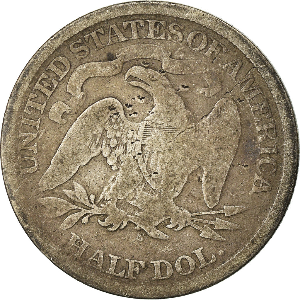 Coin, United States, Seated Liberty Half Dollar, Half Dollar, 1871, U.S. Mint