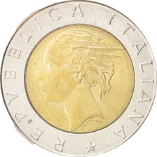 Coin, Italy, 500 Lire, 1997, Rome, MS(63), Bi-Metallic, KM:187