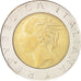 Coin, Italy, 500 Lire, 1997, Rome, MS(63), Bi-Metallic, KM:187