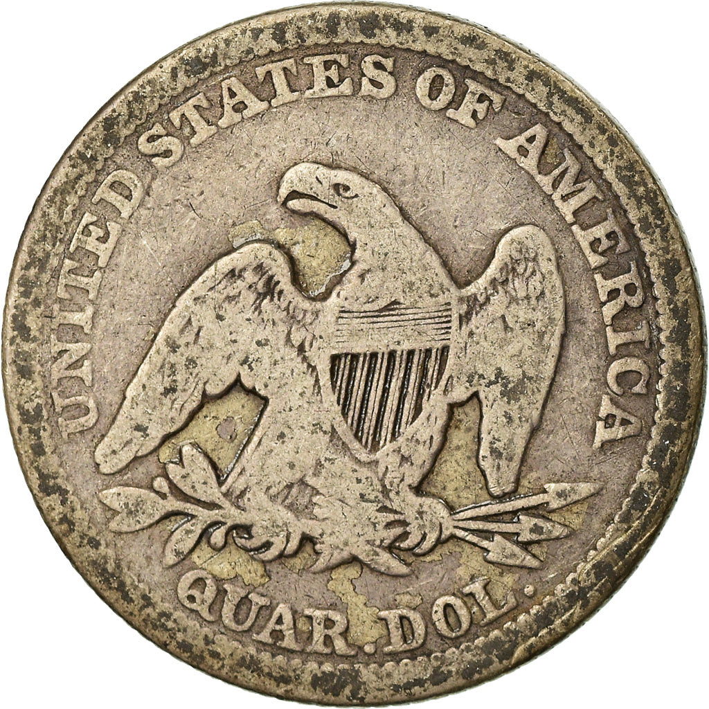 Coin, United States, Seated Liberty Quarter, Quarter, 1857, U.S. Mint