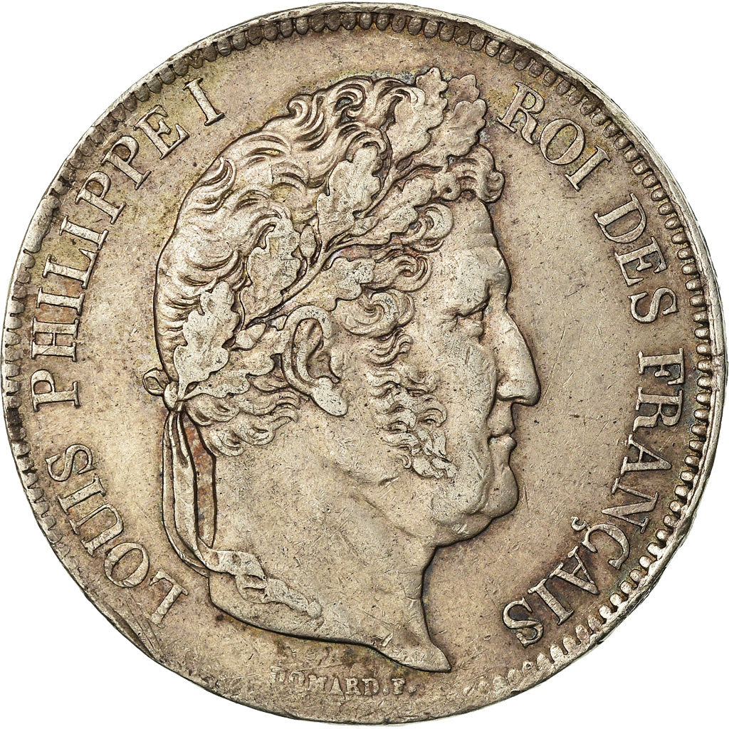 Moneta, Francia, Louis-Philippe, 5 Francs, 1832, Limoges, BB, Argento, KM:749.6
