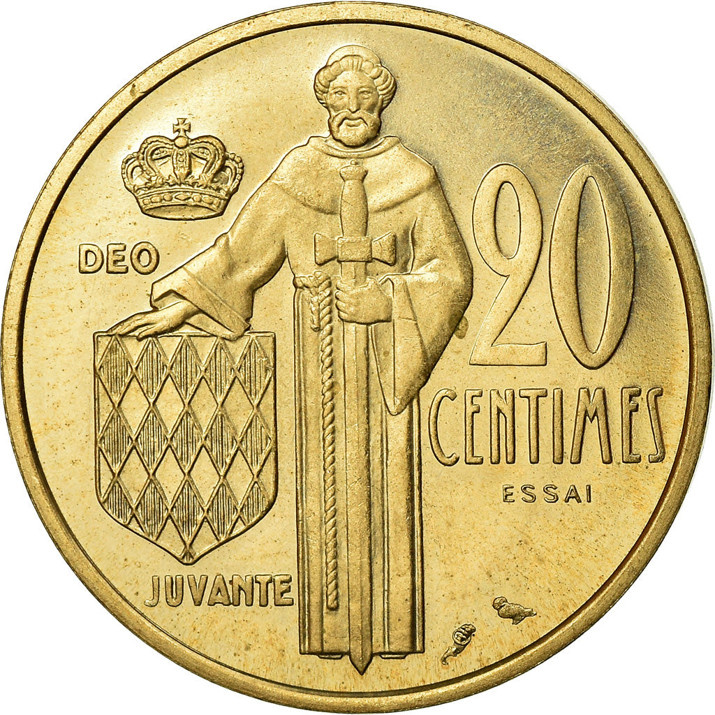 Coin, Monaco, Rainier III, 20 Centimes, 1962, Paris, ESSAI, MS(60-62)