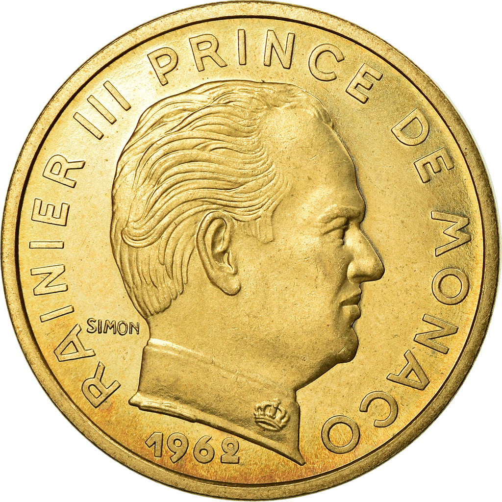 Coin, Monaco, Rainier III, 50 Centimes, 1962, ESSAI, MS(63), Cupro-Aluminium