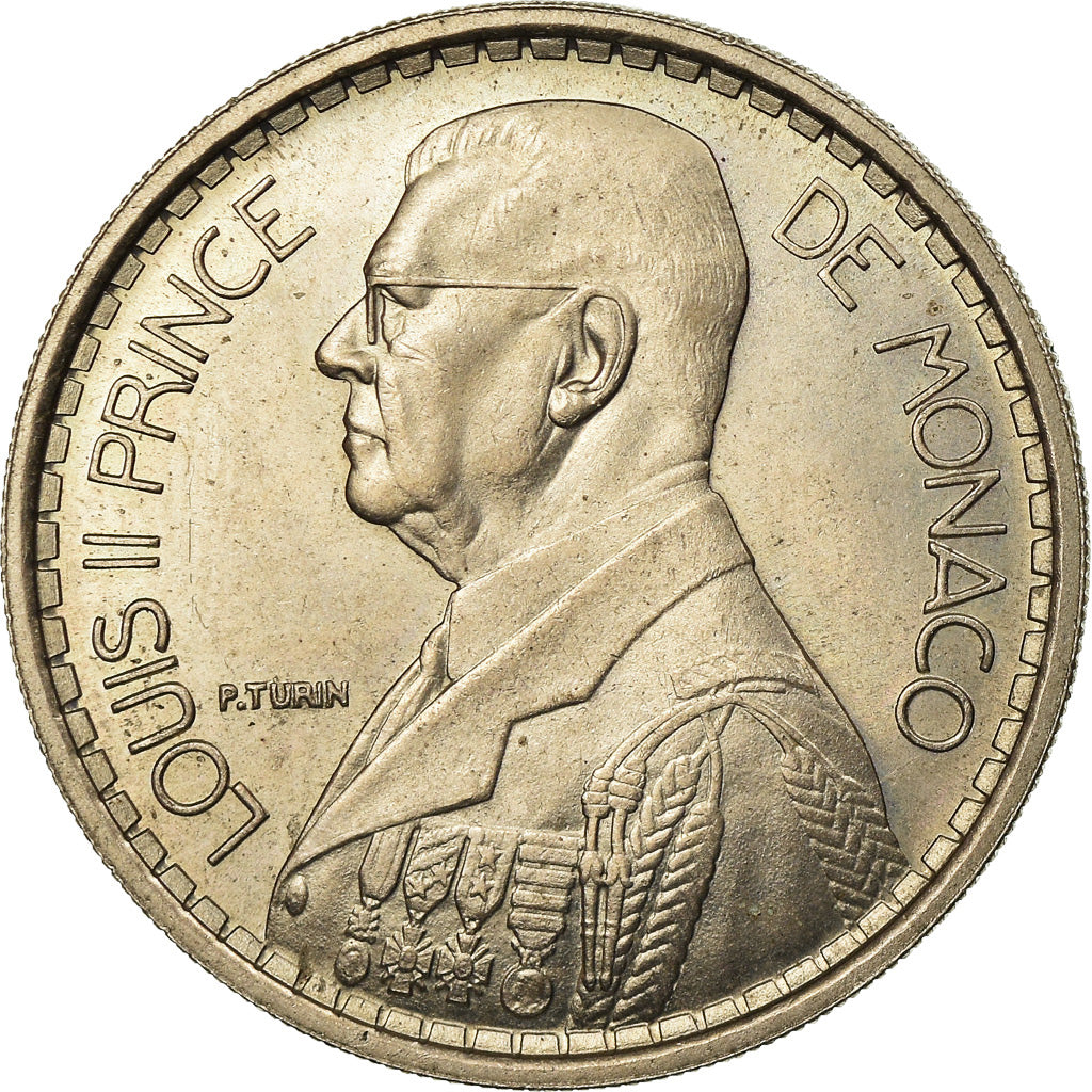 Coin, Monaco, Louis II, 20 Francs, 1945, Paris, ESSAI, MS(60-62), Copper-nickel