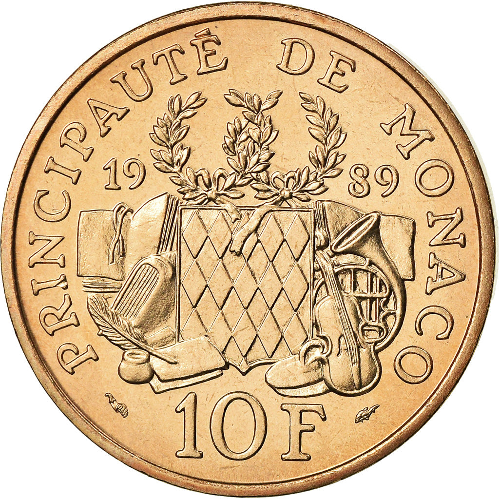 Coin, Monaco, Rainier III, Fondation Prince Pierre, 10 Francs, 1989, ESSAI