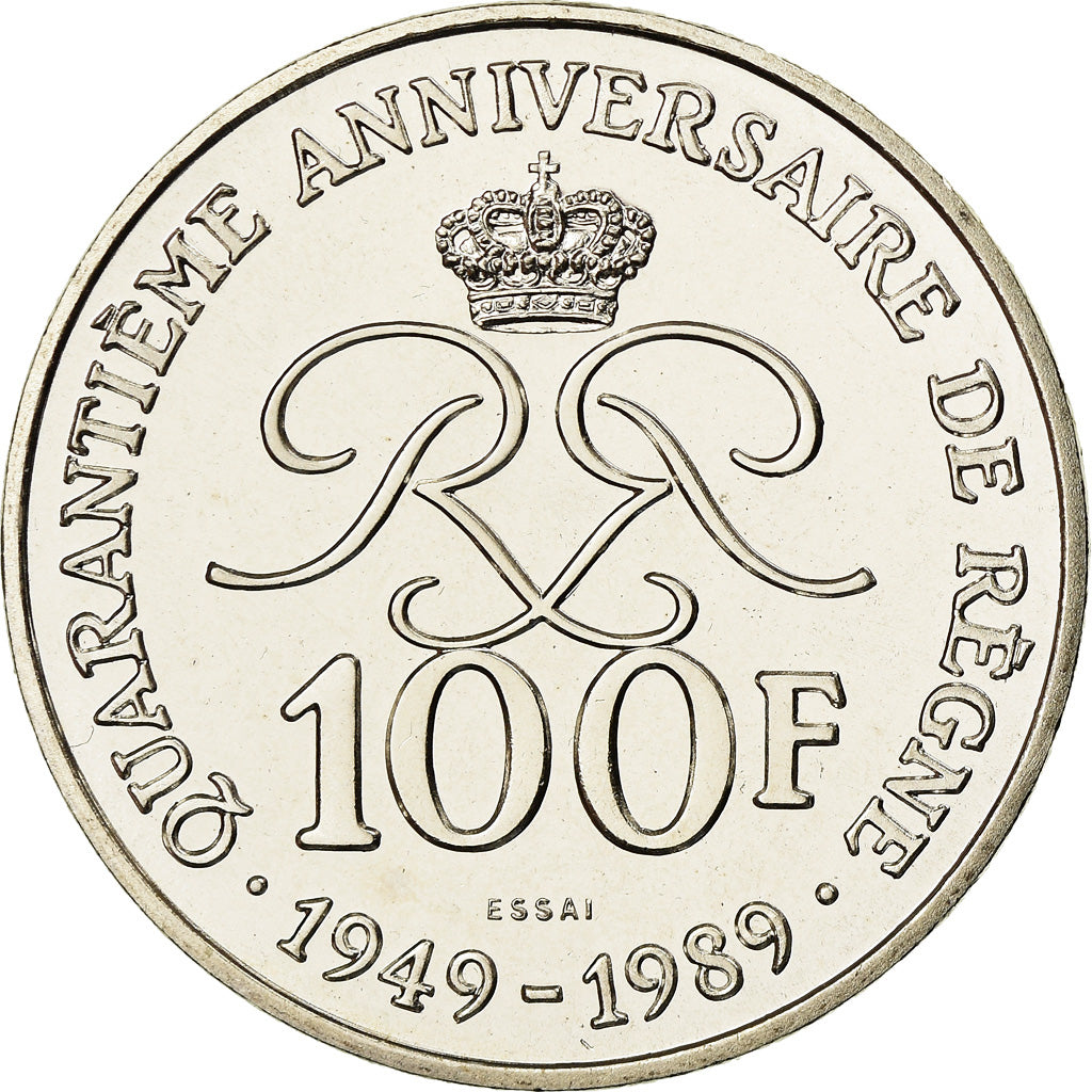 Münze, Monaco, Rainier III, 100 Francs, 1989, ESSAI, UNZ, Silber, KM:164