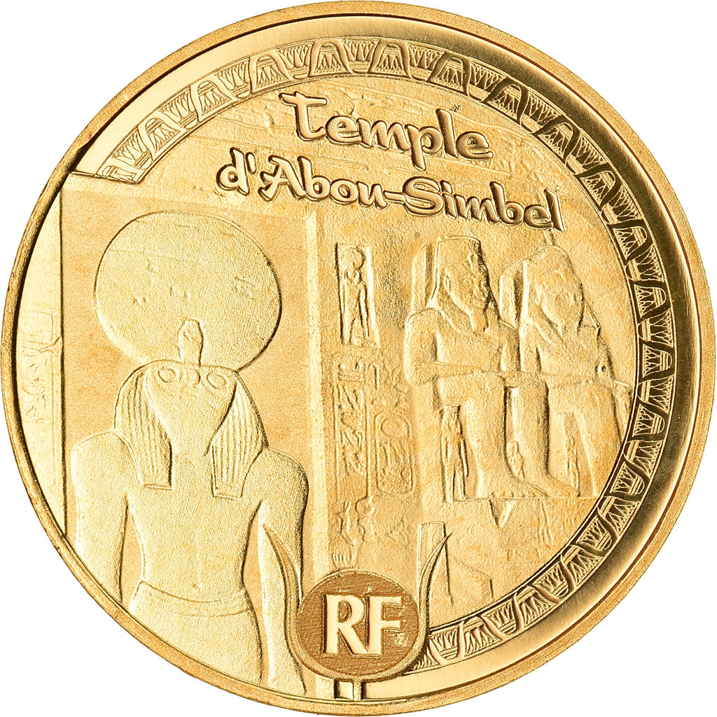 France, 5 Euro, Temple d'Abou-Simbel, 2012, Paris, FDC, Or, KM:1907