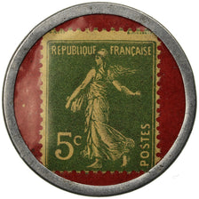 Moneda, Francia, Crédit Lyonnais, 5 Centimes, Timbre-Monnaie, EBC, Aluminio