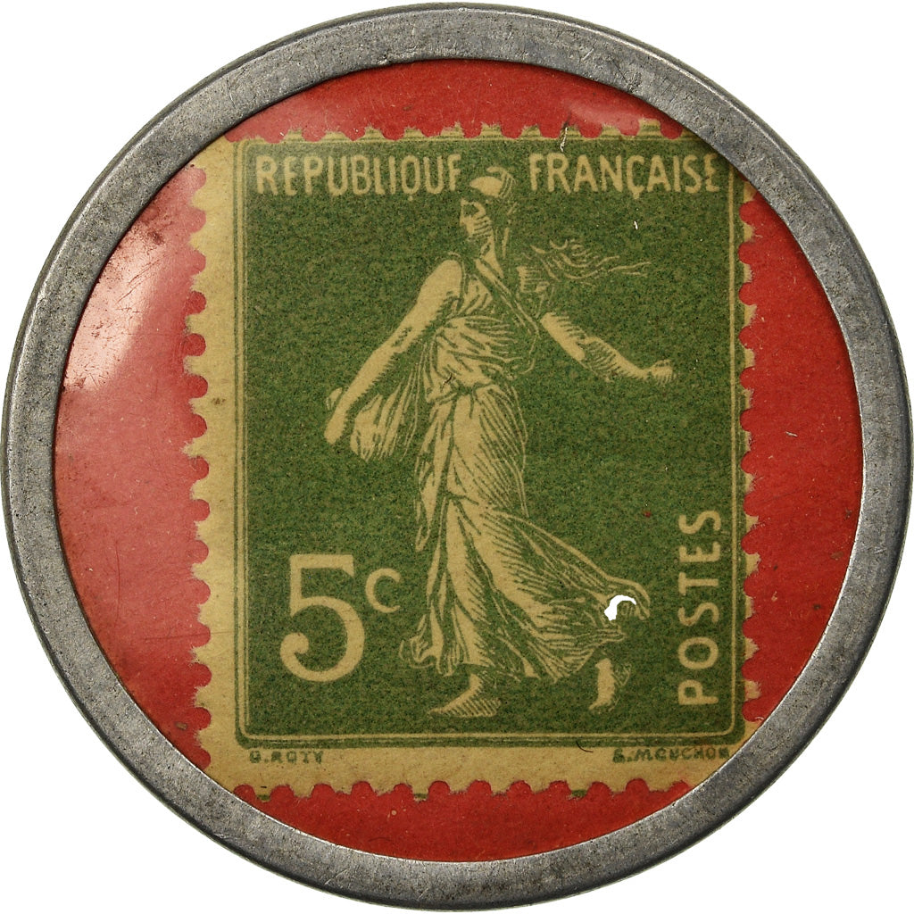 Coin, France, Crédit Lyonnais, 5 Centimes, Timbre-Monnaie, AU(55-58), Aluminium
