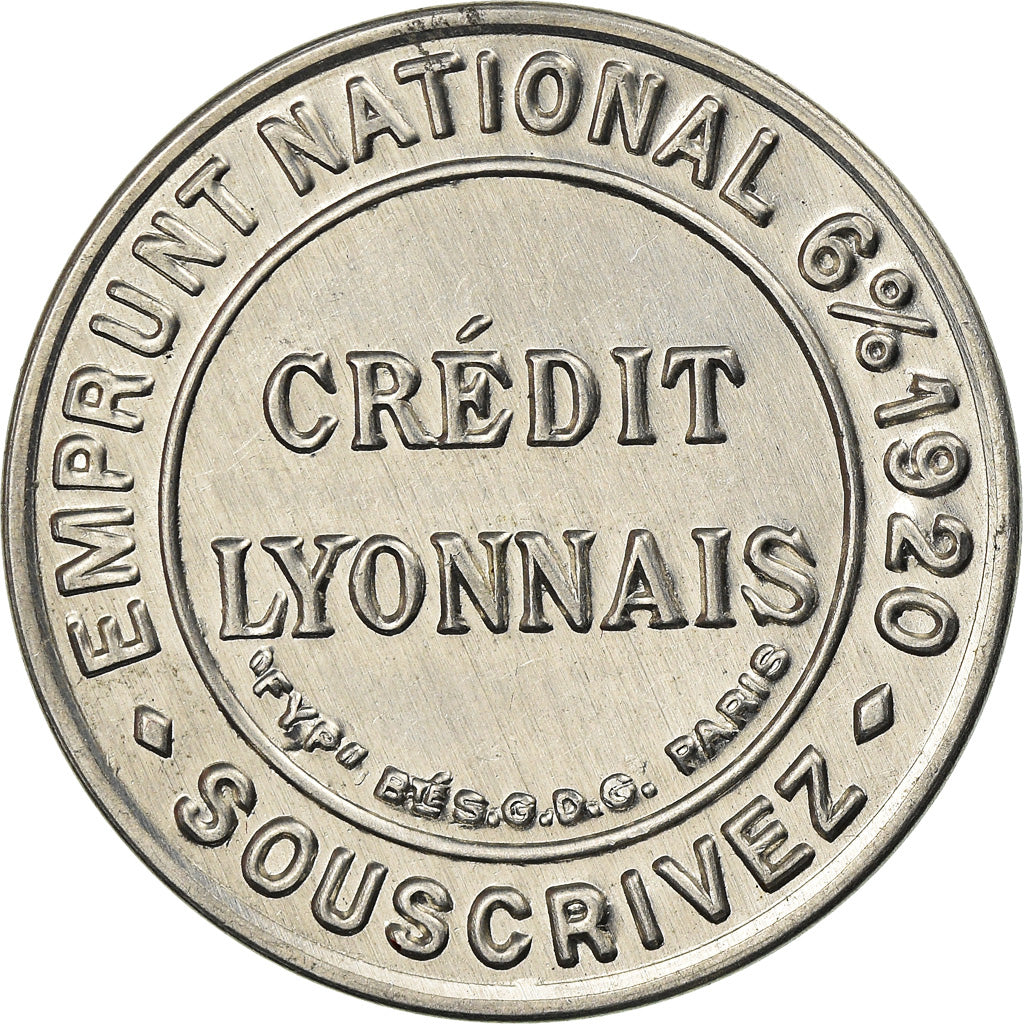 Moneta, Francja, Crédit Lyonnais, 5 Centimes, Undated, Timbre-Monnaie
