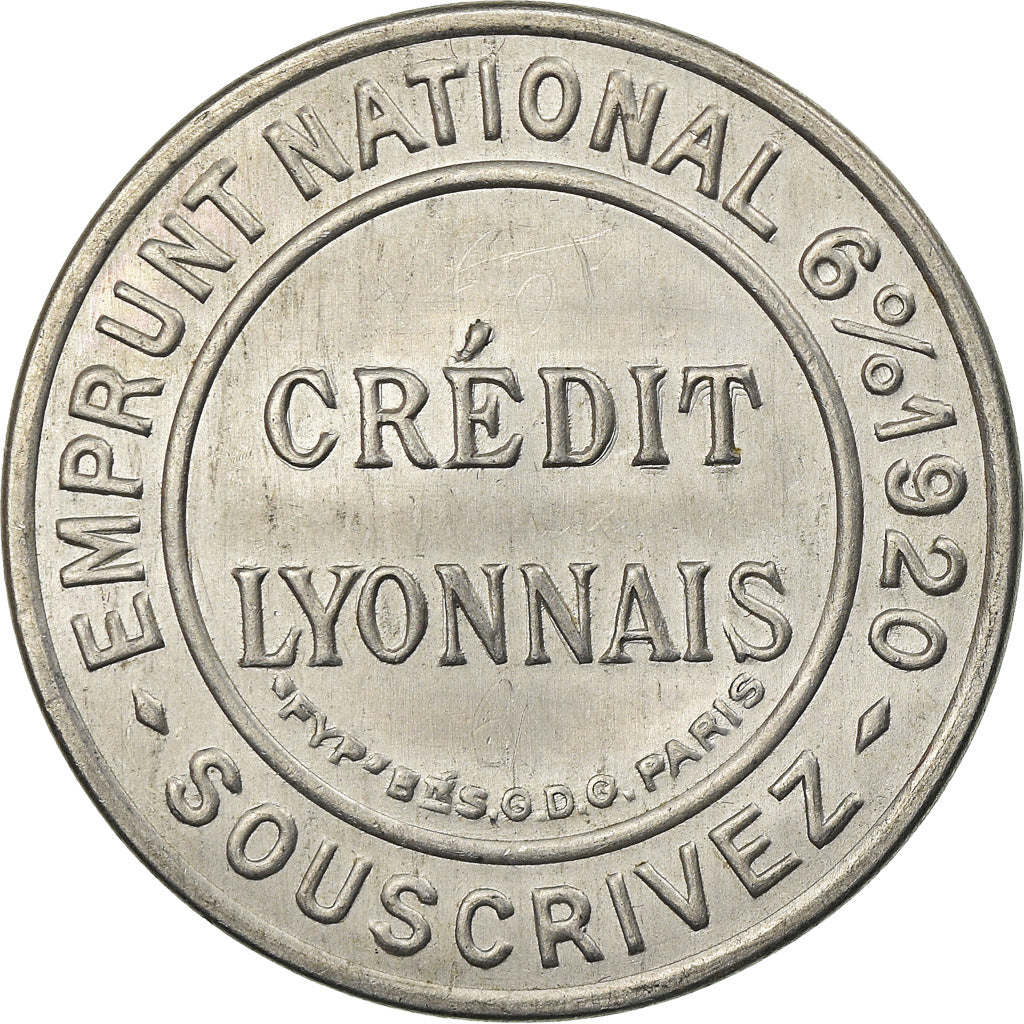Moneta, Francja, Crédit Lyonnais, 10 Centimes, Undated, Timbre-Monnaie