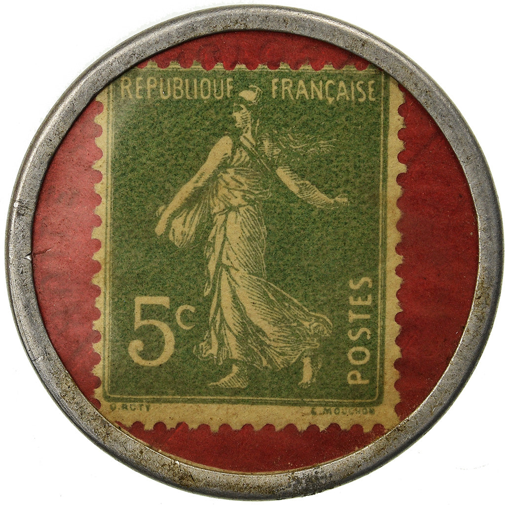 Münze, Frankreich, Spidoléine - Huile pour autos, 5 Centimes, Timbre-Monnaie