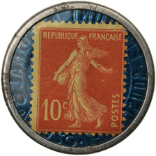Moneda, Francia, Société Marseillaise de Crédit, 10 Centimes, Timbre-Monnaie