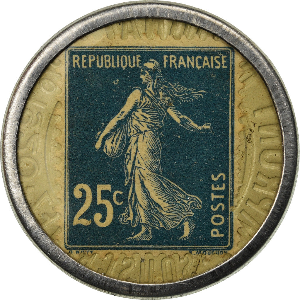 Coin, France, Société Marseillaise de Crédit, 25 Centimes, Timbre-Monnaie
