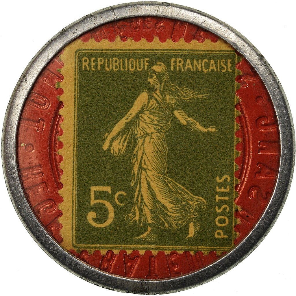 Monnaie, France, Pilules Pink, 5 Centimes, Timbre-Monnaie, SUP, Aluminium