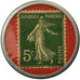 Moneta, Francia, Chicorée Pasteur, 5 Centimes, Timbre-Monnaie, SPL-, Alluminio