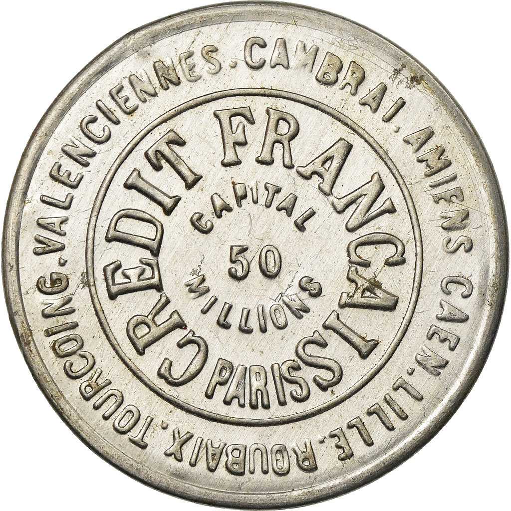 Monnaie, France, Crédit Français de Paris, 5 Centimes, Timbre-Monnaie, SUP