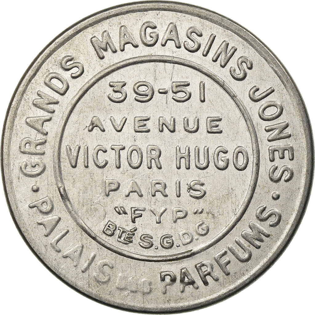 Coin, France, Grands Magasins Jones, Parfums, 5 Centimes, Timbre-Monnaie