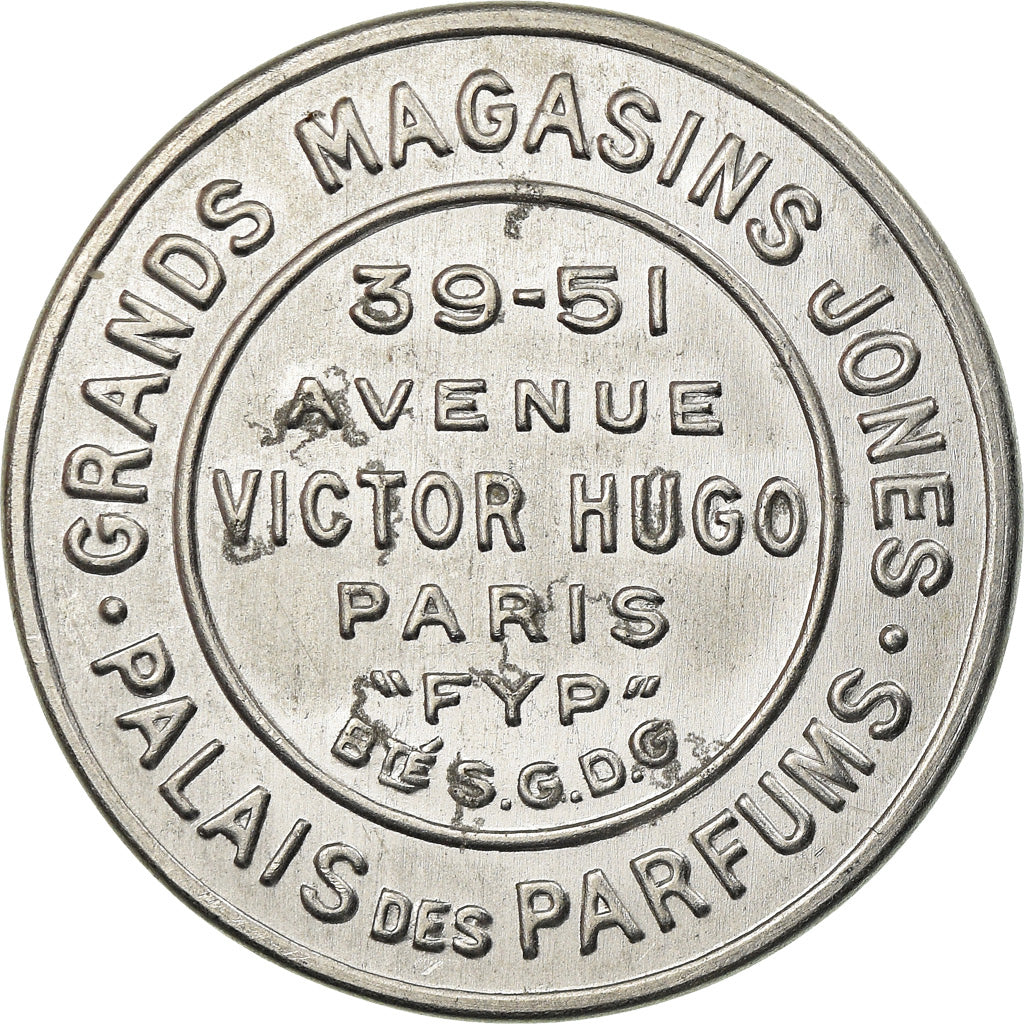 Coin, France, Grands Magasins Jones, Parfums, 5 Centimes, Timbre-Monnaie