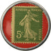 Moeda, França, Kirby Beard, Orfèvrerie, Paris, 5 Centimes, Timbre-Monnaie